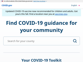 'covid.gov' screenshot