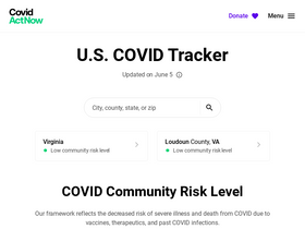 'covidactnow.org' screenshot