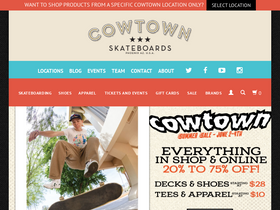 'cowtownskateboards.com' screenshot