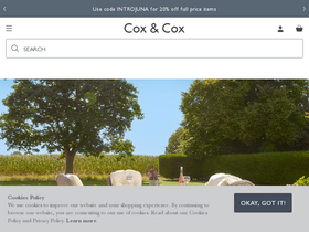 'coxandcox.co.uk' screenshot