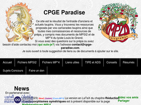 'cpge-paradise.com' screenshot