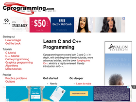 'cprogramming.com' screenshot