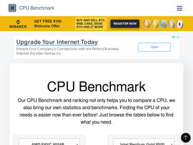 'cpu-benchmark.org' screenshot