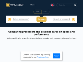'cpu-compare.com' screenshot