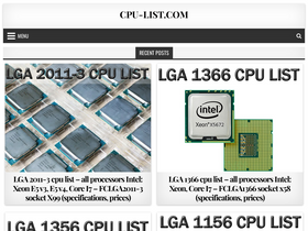 'cpu-list.com' screenshot