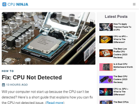 'cpuninja.com' screenshot