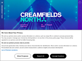 'creamfields.com' screenshot