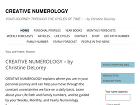 'creativenumerology.com' screenshot