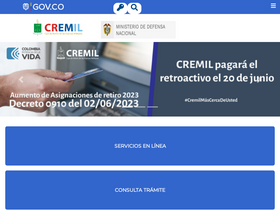 'cremil.gov.co' screenshot