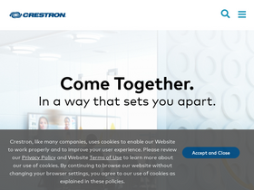 'crestron.com' screenshot