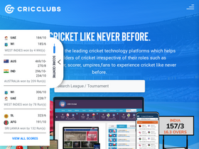 'cricclubs.com' screenshot