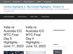 'cricket12.com' screenshot