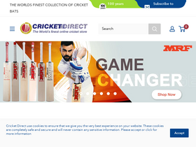 'cricketdirect.co.uk' screenshot