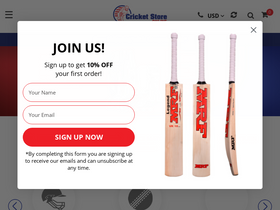'cricketstoreonline.com' screenshot
