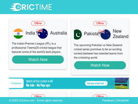 'crictime.com' screenshot