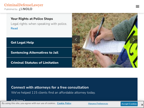 'criminaldefenselawyer.com' screenshot