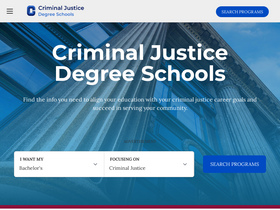 'criminaljusticedegreeschools.com' screenshot