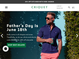'criquetshirts.com' screenshot