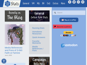 'critrolestats.com' screenshot