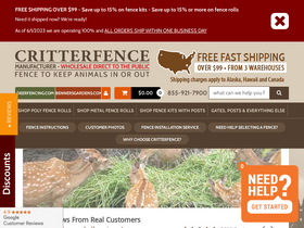 'critterfence.com' screenshot