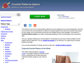 'crochetpatternsgalore.com' screenshot
