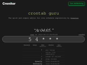 'crontab.guru' screenshot