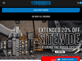 'crossbreedholsters.com' screenshot