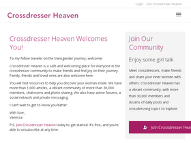 'crossdresserheaven.com' screenshot