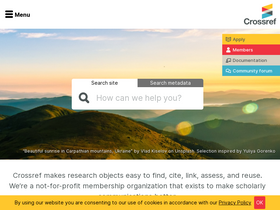 'crossref.org' screenshot
