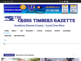 'crosstimbersgazette.com' screenshot