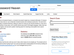 'crosswordheaven.com' screenshot