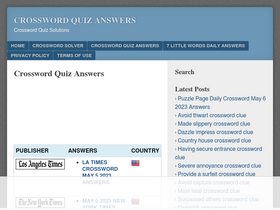 'crosswordquizanswers.com' screenshot