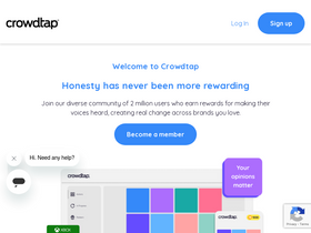 'crowdtap.com' screenshot