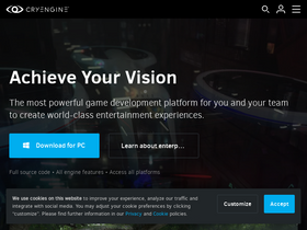 'cryengine.com' screenshot