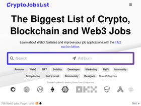 'cryptojobslist.com' screenshot