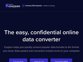 'csvjson.com' screenshot