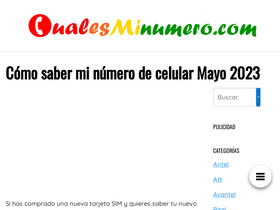'cualesminumero.com' screenshot