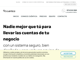 'cuentica.com' screenshot