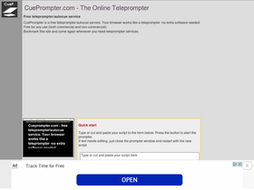 'cueprompter.com' screenshot