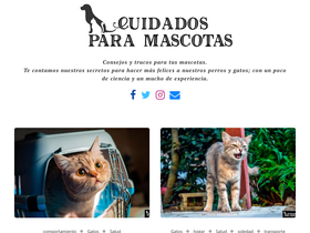 'cuidadosparamascotas.com' screenshot