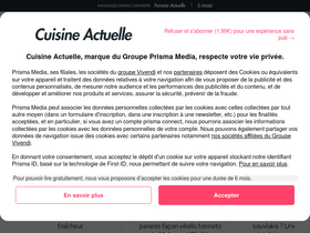 'cuisineactuelle.fr' screenshot