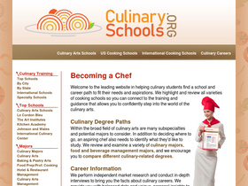 'culinaryschools.org' screenshot