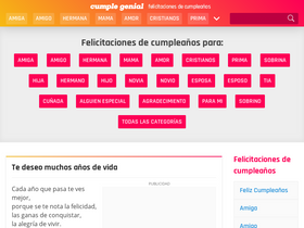 'cumplegenial.com' screenshot