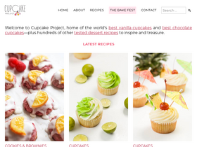 'cupcakeproject.com' screenshot