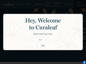 'curaleaf.com' screenshot