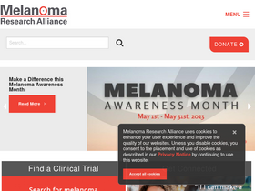 'curemelanoma.org' screenshot