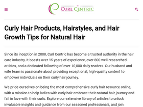 'curlcentric.com' screenshot