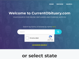 'currentobituary.com' screenshot