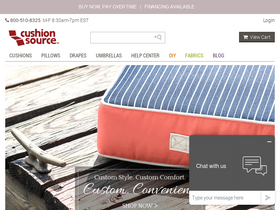 'cushionsource.com' screenshot