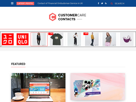'customercarecontacts.com' screenshot